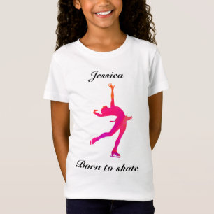 Girls Born to Skate Figure Skating T-Shirt