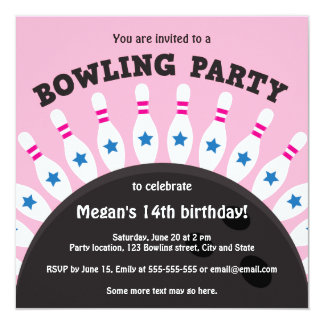 bowling party invitation