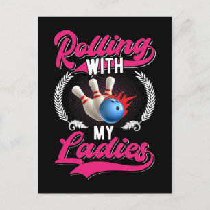 Girls Bowling Team Quote for Bowler Women Postcard