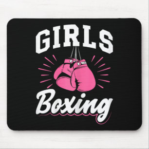 Girls Boxing Sport Kickboxing Boxing Gloves Boxer Mouse Mat