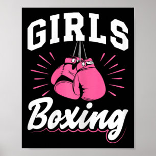 Girls Boxing Sport Kickboxing Boxing Gloves Boxer Poster