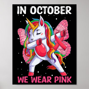 Girls Breast Cancer Awareness For Toddlers Kids  Poster