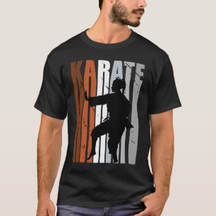 Girls Brown Love Karate Birthday Retro Vintage Boy T-Shirt