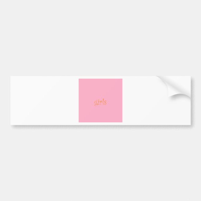 girls bumper sticker (Front)