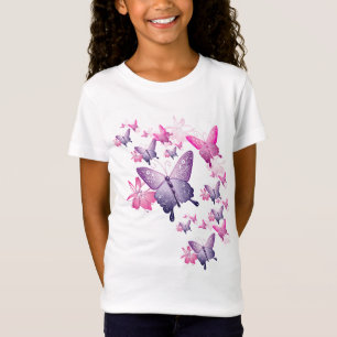 Girl's Butterfly Short Sleeve Top