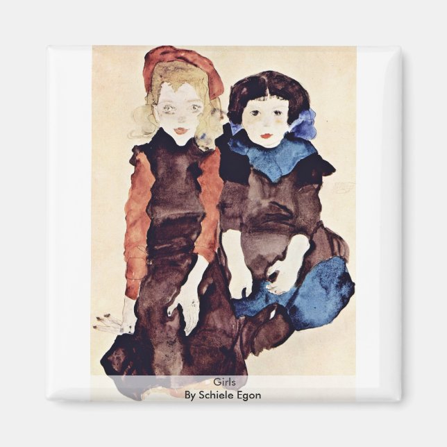 Girls By Schiele Egon Magnet (Front)