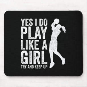 Girls Bysketbyll Player Clothes Quotes Gift Play L Mouse Mat