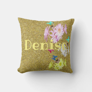 Girls Called Denise, Speckled Throw Cushion