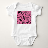 Girls Calligraphic: Seamless Fashion Pattern
