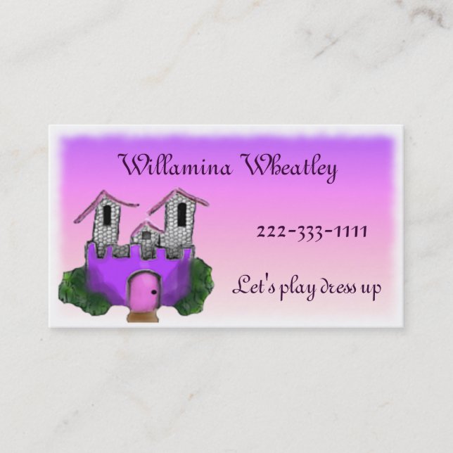 Girl's Calling Card Template (Front)