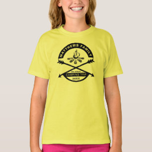 Girls' Camping Trip Reunion Shirt   Black Design