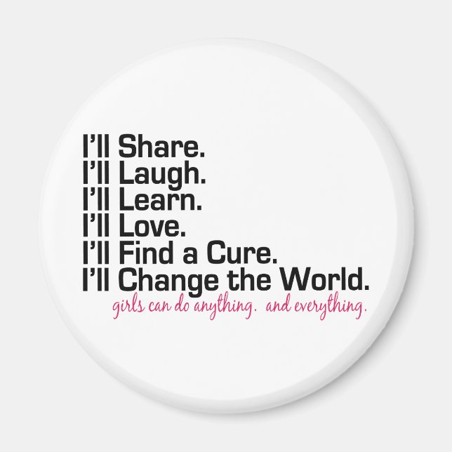 girls can do anything (girl power) magnet (Front)