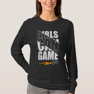 Girls Can Game Too Funny Gamer Girl Video Game T-Shirt