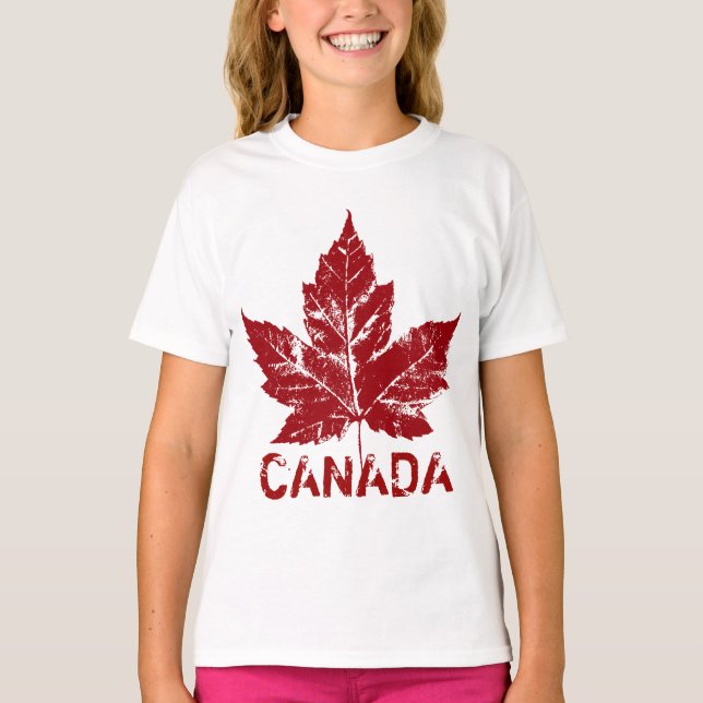 Girl's Canada Sweatshirt Kid's Souvenir Shirts (Front)