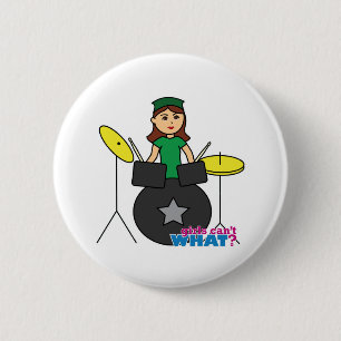 Girls Can't WHAT? ColorizeME Custom Design 6 Cm Round Badge