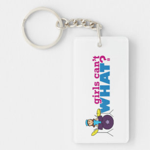 Girls Can't WHAT? ColorizeME Custom Design Key Ring