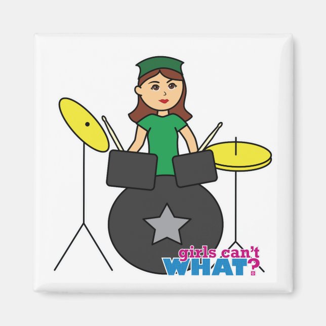 Girls Can't WHAT? ColorizeME Custom Design Magnet (Front)