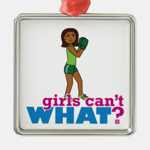 Girls Can't WHAT? ColorizeME Custom Design Metal Tree Decoration