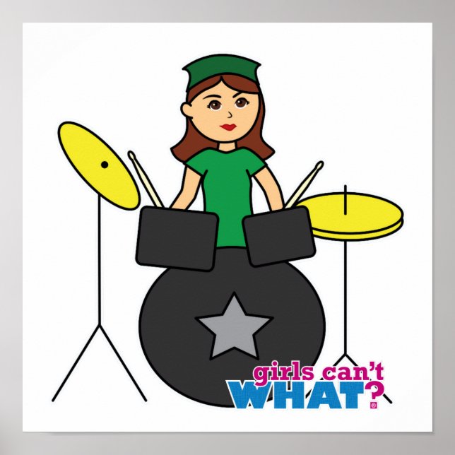 Girls Can't WHAT? ColorizeME Custom Design Poster (Front)