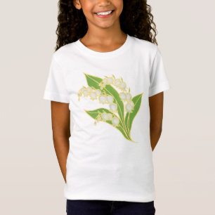 Girls Cap-sleeved T-shirt: Lily of the Valley T-Shirt