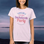 Girl's Celebration of a Bachelorette Party T-Shirt<br><div class="desc">To celebrate a Bachelorette Party. Designed for someone who is having a "Bachelorette Party"! Bachelorette Party or Hen Night celebration t-shirt with date of the party. Bachelorette Party shirt. Add the name of the person whose party it is. Bachelorette Party t-shirt.</div>