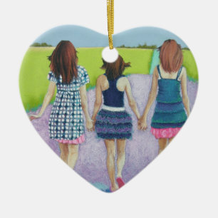 Girls Ceramic Tree Decoration