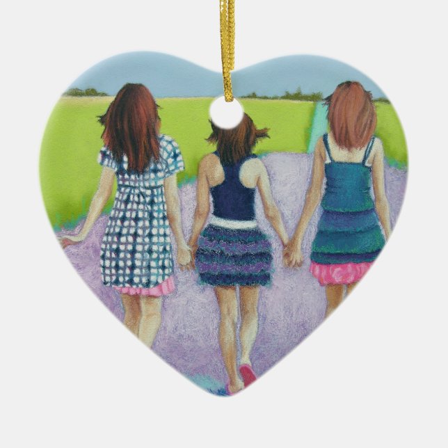Girls Ceramic Tree Decoration (Front)