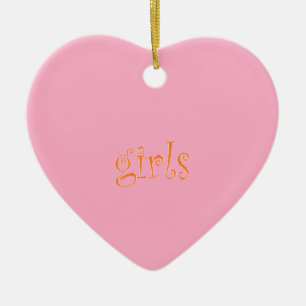 girls ceramic tree decoration