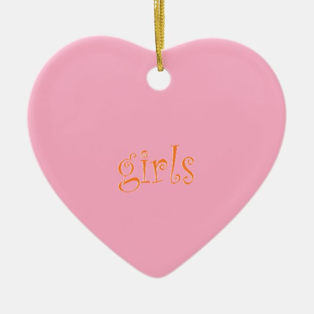 girls ceramic tree decoration (Front)