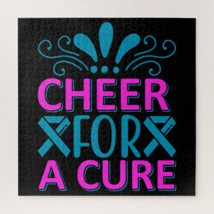 Girls Cheer For A Cure    Jigsaw Puzzle