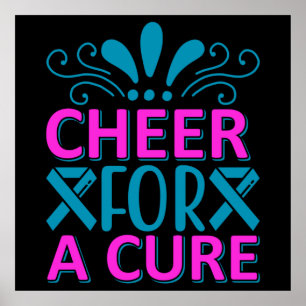 Girls Cheer For A Cure  Poster