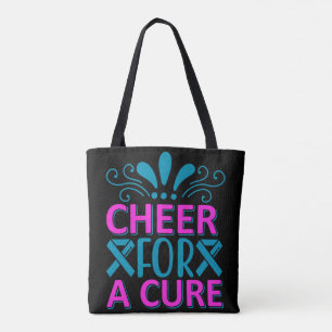 Girls Cheer For A Cure Tote Bag