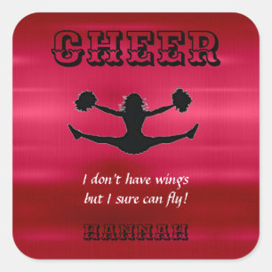 Girls Cheerleading Cheerleader Flyer Sticker