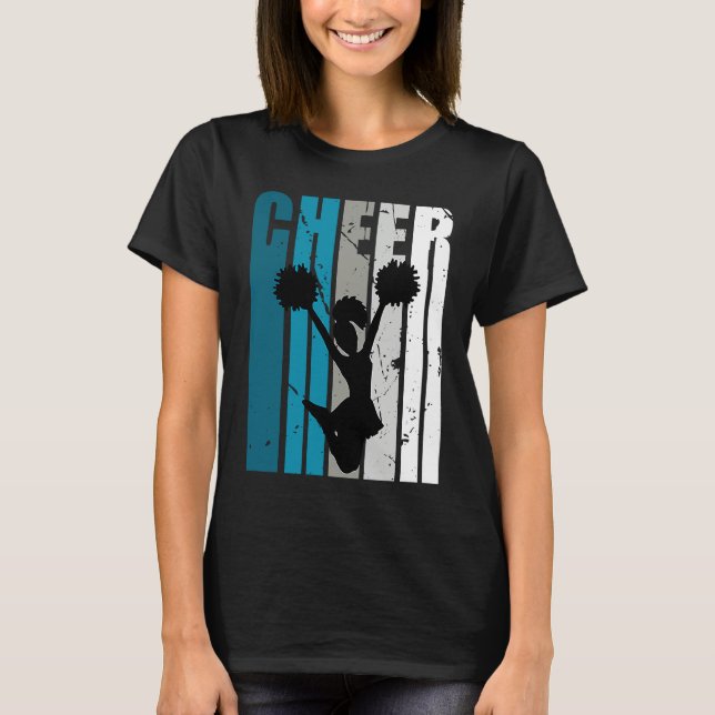 Girls Cheerleading Colors Cheerleader Fan Daughter T-Shirt (Front)