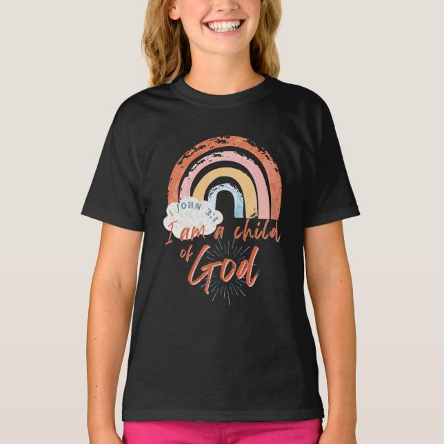 Girls Child of God Rainbow t-shirt (Front)