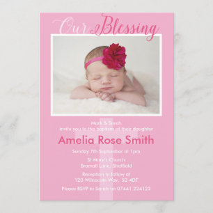 Girls Christening/Baptism Invitation