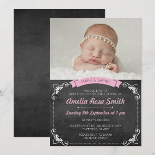 Girls Christening/Baptism Invitation