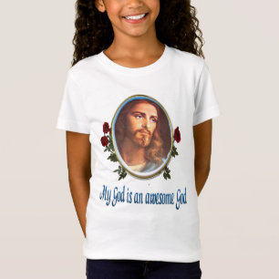 Girls Christian clothing Awesome God T-Shirt