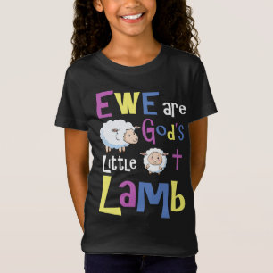 Girls Christian Shirts - Ew God's Little Lamb