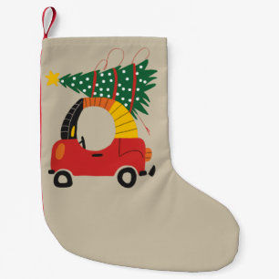 Girls Christmas Tree Kids Ugly Xmas Truck  Small Christmas Stocking