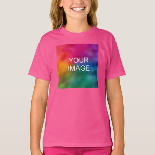Girls Clothing Add Image Wow Pink Template Kids T-Shirt