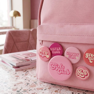 Girls Club 3 Cm Round Badge