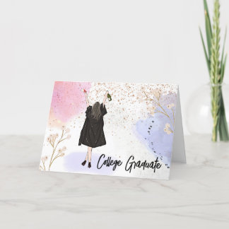 Girls College Graduation Card