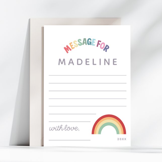 Girls Colorful Rainbow Birthday Time Capsule Cards (Creator Uploaded)