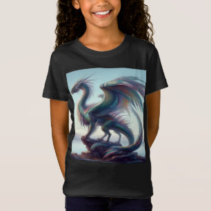 Girl's colourful beautiful dragon t-shirt