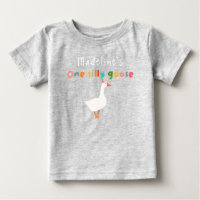 Girls Colourful Cute One Silly Goose 1st Birthday