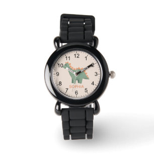 Girls Cool and Cute Stegosaurus Dinosaur & Name Watch