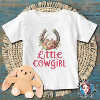 Girls Cowgirl Horseshoe Floral Western Cowgirl