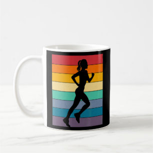 Girls Cross Country Team Distressed Vintage Retro Coffee Mug