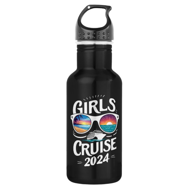 Girls Cruise Trip 2024 Vacation Lovers 532 Ml Water Bottle (Front)
